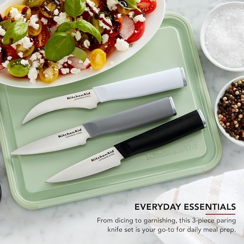 KitchenAid Paring Knife Set, Stainless Steel Kitchen Knife Set, Razor-Sharp - Image 2