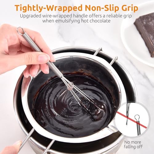 U-Taste Small Mini Whisks for Cooking, 18/8 Stainless Steel 7" Wisking Tool - Image 5