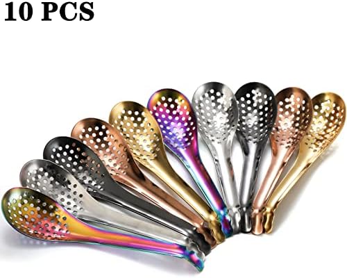 DEAYOU 10 PCS Slotted Serving Spoons, 18/10 Stainless Steel Perforated Spoon - Image 4