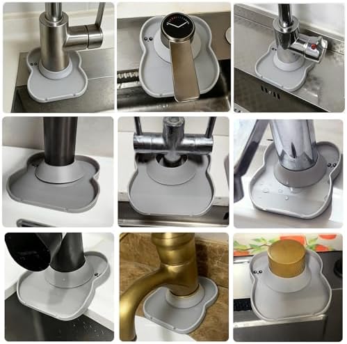 Silicone Faucet Mat for Kitchen Tap Compact Sink Splash Guard Protectors Behind - Image 6