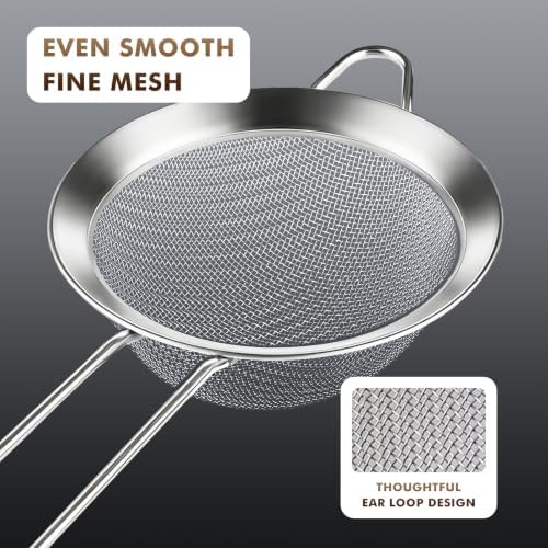 NileHome 3 Piece Stainless Steel Mesh Strainers - Image 6