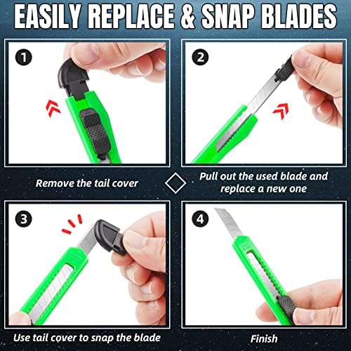 42 Pack Box Cutter Retractable, 9mm Razor Knife, Utility Knife - Image 6