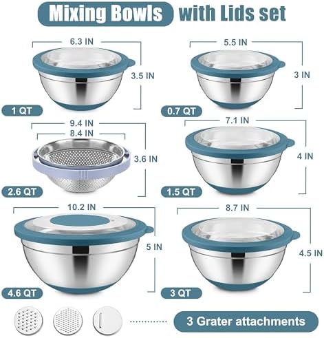 E-far Stainless Steel Mixing Bowls - Image 2