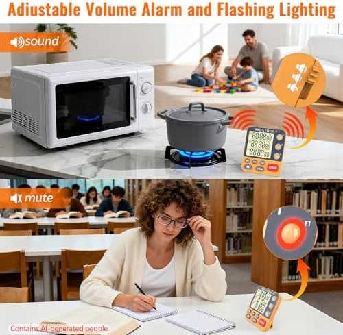 Digital Dual Kitchen Timer - Image 3