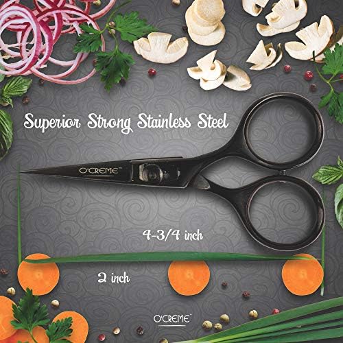 O'Creme Chef Scissors All Stainless Steel Garnishing Snips - Image 3