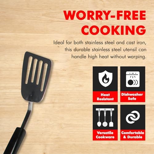 Chef Craft Select Turner/Spatula, 10.5 inch, Stainless Steel - Image 3