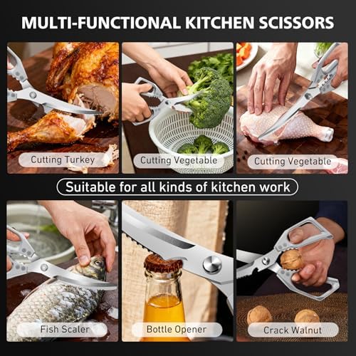 BALUCA Heavy Duty Kitchen Scissors All Purpose - Image 6