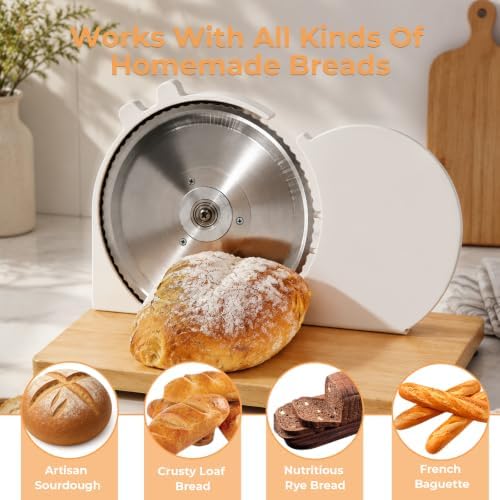 Sourdough Bread Slicer, Hand Crank Solid Wood Base - Image 6