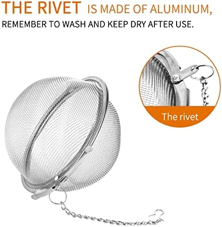 Fu Store 2pcs Stainless Steel Mesh Tea Ball 3.55 inches Tea Strainers - Image 3