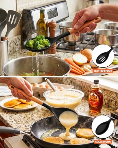 Badiano Cooking Utensils for Nonstick Cookwares, Large Spatula&Spoon - Image 5