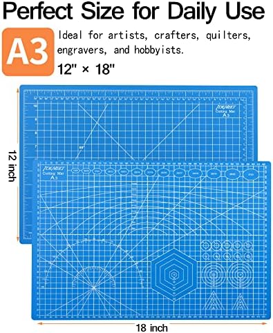 Density-upgraded 18"x12" Self Healing Cutting Mat, Idemeet Rotary Sewing Mat - Image 2