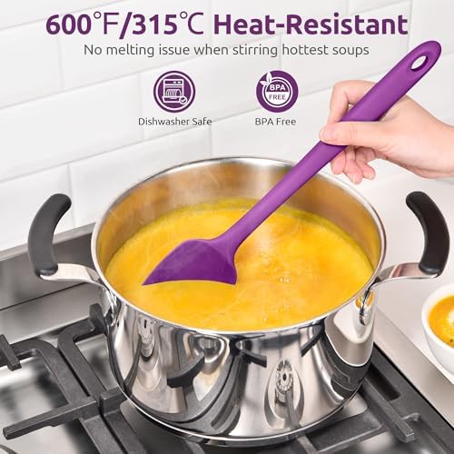 U-Taste 14" Long Silicone Spoonula, 600°F High Temp Spoon Spatula - Image 4