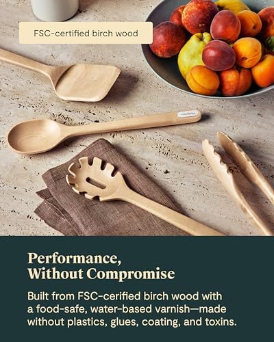 Caraway 9-Piece Wooden Kitchen Utensils Set - Image 4