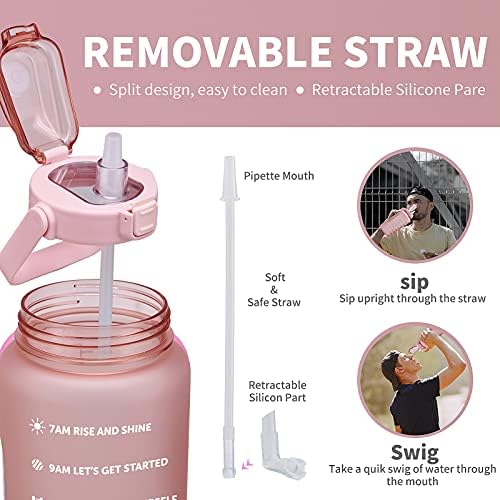 ST-YIBEN 64oz, 128oz Large Motivational Water Bottle - Image 5