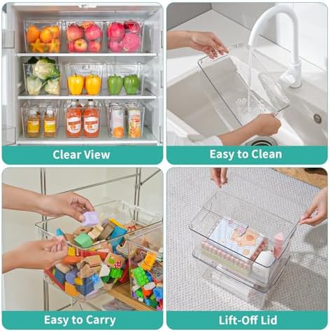 6 Pack Large Clear Storage Bins - Image 7