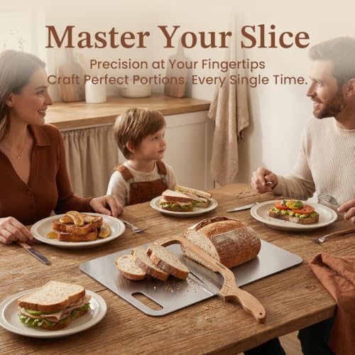 Sourdough Bow Bread Knife With thickness Scale–Large Bread Slicer - Image 7