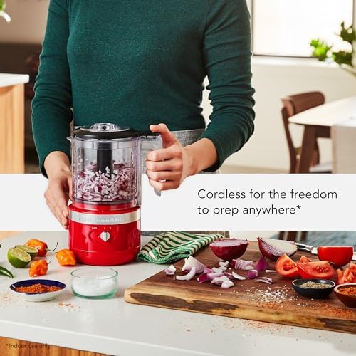 KitchenAid 5 Cup Food Chopper Cordless KFCB519PA, Passion Red - Image 2