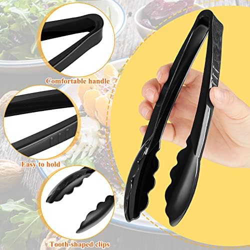150 Pcs Plastic Tongs, 9 Inch Disposable Serving Tongs - Image 3