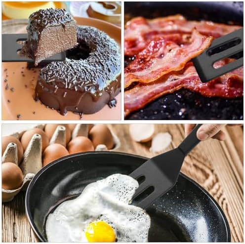 【2 Pack】Kunovo Small Spatula for Nonstick Cookware Mini Spatulas for kitchen Use - Image 2