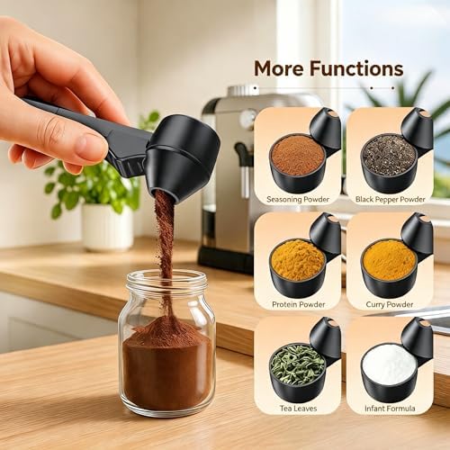 2 Pack Coffee Scoop with Funnel, 2 TBSP Reusable K Cup Powder Scoop - Image 3