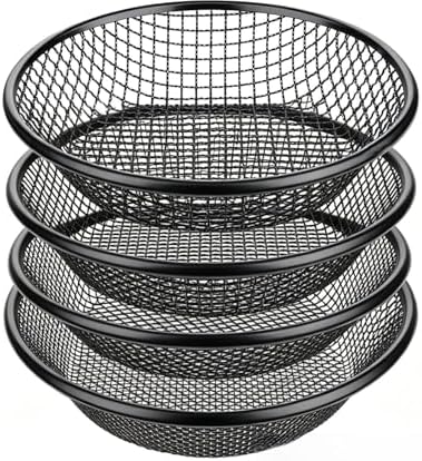 4 PCS Soil Sifter for Gardening, 1/9 Inch Heavy Duty Rock Dirt Compost Sifter by NONLEY
