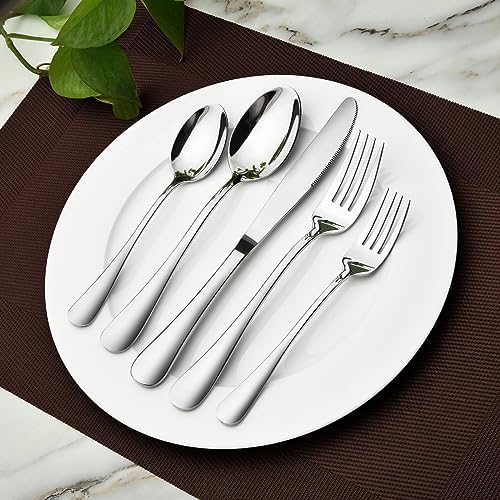 Silverware Set for 8, 40 Piece Stainless Steel Flatware Utensil Cutlery Set - Image 6