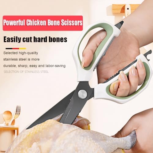 Jasni Transparent Handle Stainless Steel Sharp Powerful Kitchen Scissors - Image 2