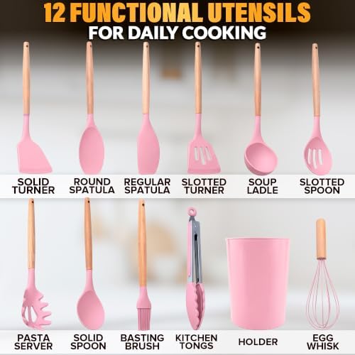Kitchen Utensils Set with Holder - Image 2