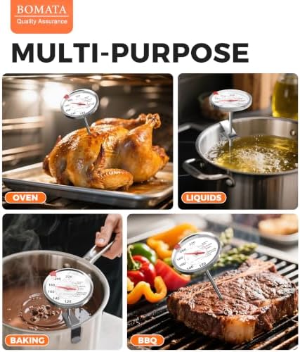 BOMATA 2 Pack Meat Thermometer Oven Safe, Leave in Probe Food Thermometer - Image 6