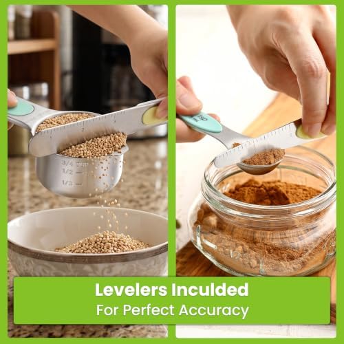 Spring Chef Magnetic Measuring Cups & Spoons Set of 15 w/Levelers - Image 5