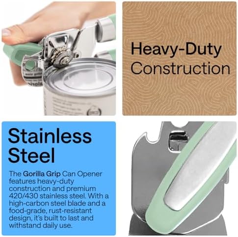 GORILLA GRIP Upgraded Model Stainless Steel Manual Can Opener - Image 3