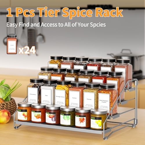 BOIVSHI Spice Organizer for Cabinet, Depth Adjustable Spicy Shelf - Image 5