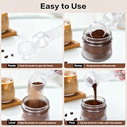 2-in-1 Coffee Scoop with Funnel, 2 Tbsp Measuring Spoon - Image 6
