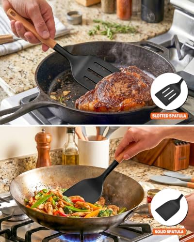Badiano Cooking Utensils for Nonstick Cookwares, Large Spatula&Spoon - Image 4