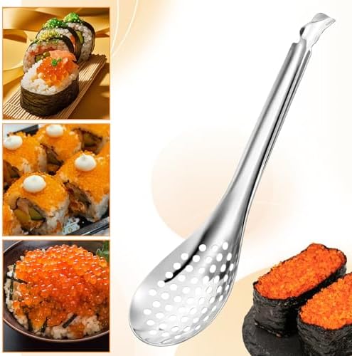 2Pcs Spherification Spoon Small Slotted Spoons Stainless Steel Caviar Spoons - Image 6