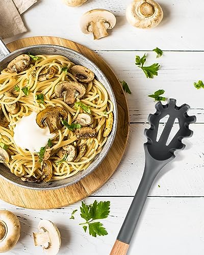 Badiano Silicone Pasta Fork, Kitchen Noodle Spoon Server, 12.8 in - Image 5