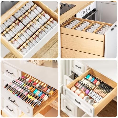 PanPanPal Spice Drawer Organizer, 2 Tier- 2 Pack Drawer Seasoning Organizer - Image 6