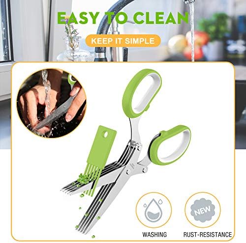Herb Scissors with 5 Blades and Cover, New Kitchen Gadget 2026 - Image 5