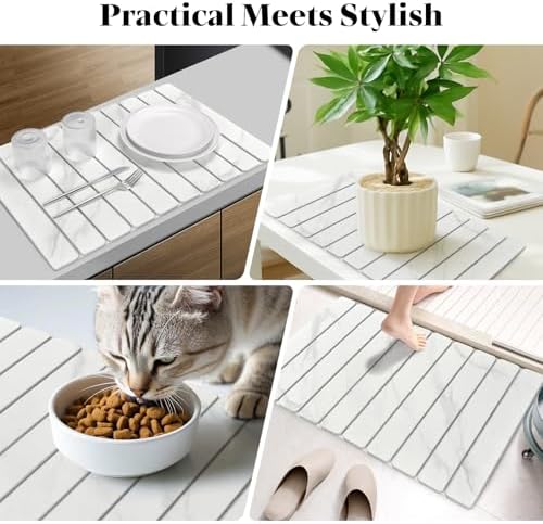Large Stone Dish Drying Mat for Kitchen Counter, Non - Image 7