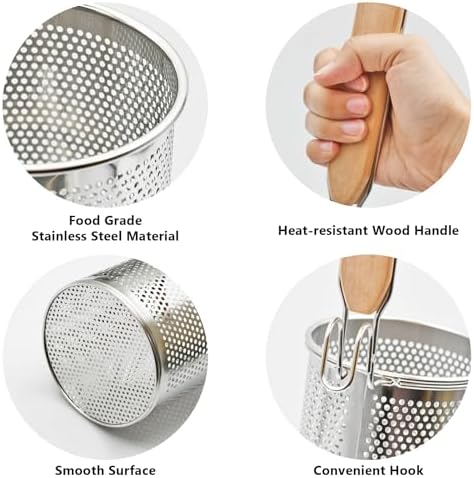 Stainless Steel Pasta Strainer - Image 2