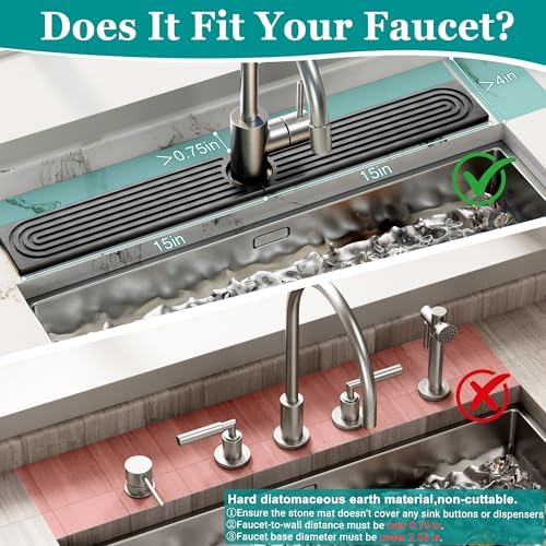 Stone Faucet Mat for Kitchen Sink - Image 2