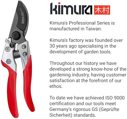 Kimura® 8" Pro Bypass Pruning Shears, Heavy Duty Japanese SK5 Steel Blades - Image 6
