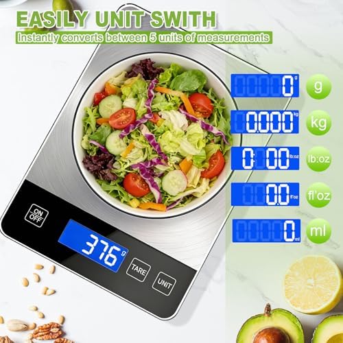 Digital Kitchen Scale, 33lb Food Scale Precisely Measures Grams and Ounces - Image 4