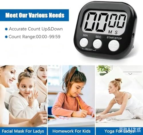 12 Pack Digital Kitchen Timer Large LCD Display Loud Alarm Strong Magnetic Stand - Image 5