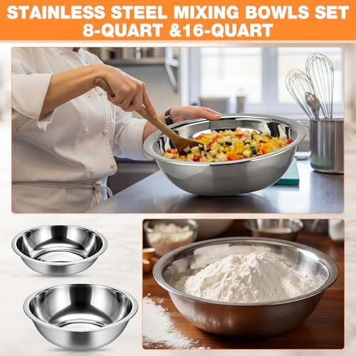 Stainless Steel Mixing Bowls Set - Image 5