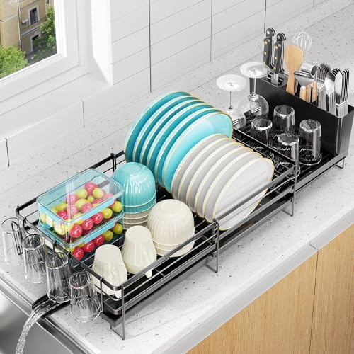 Large Dish Drying Rack, Expandable Dish Rack by Pantasia