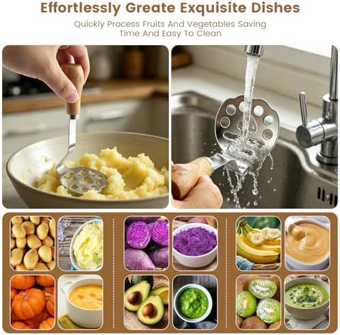 2pcs Mini Potato Masher, Stainless Steel - Image 4