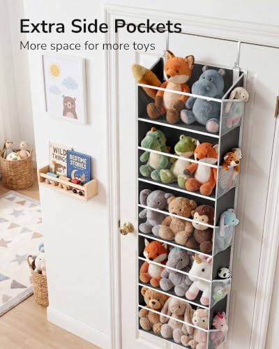 ULG Stuffed Animal Organizer Over the Door, Large Hanging Plush Toy Storage - Image 4