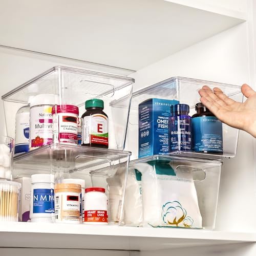 Vtopmart 8 Pack Clear Stackable Storage Bins - Image 5