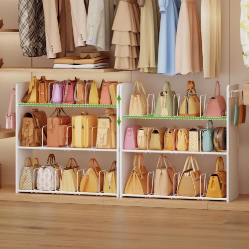3-Tier Purse Organizer for Closet, Purse Rack Stand by Unknown